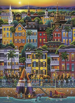 Charleston Americana & Folk Art Jigsaw Puzzle By Dowdle Folk Art