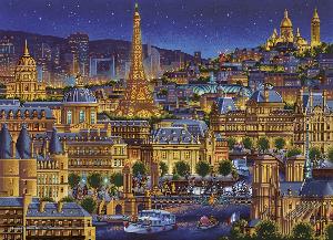 Paris City Of Lights Eiffel Tower Jigsaw Puzzle By Dowdle Folk Art