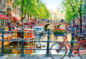 Amsterdam Landscape Bicycle Jigsaw Puzzle By Castorland