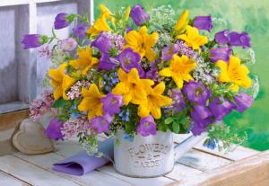 Bouquet of Lilies and Bellflowers Photography Jigsaw Puzzle By Castorland