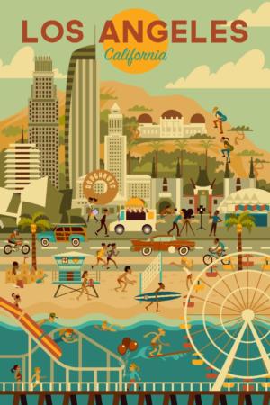 Los Angeles, California Beach & Ocean Jigsaw Puzzle By Lantern Press