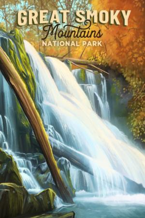 Great Smoky Mountains National Park, Tennessee National Parks Jigsaw Puzzle By Lantern Press