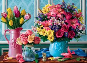 Flowers in Vases Around the House Jigsaw Puzzle By Anatolian