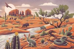 Utopia Series - Desert Landscape Nature Jigsaw Puzzle By Lantern Press