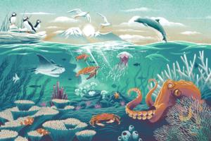 Utopia Series, Seascape Sea Life Jigsaw Puzzle By Lantern Press