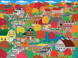 Home Country - The Quilt Road Folk Art Jigsaw Puzzle By RoseArt