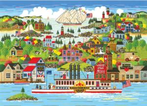 Home Country  - The Americana Folk Art Jigsaw Puzzle By RoseArt