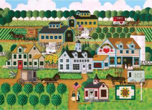 Home Country  - Yankee Seed Co. Folk Art Jigsaw Puzzle By RoseArt