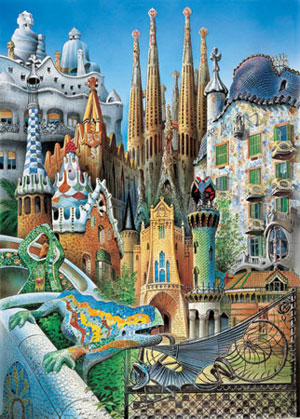 Collage Gaudi Mini Puzzle Collage Impossible Puzzle By Educa