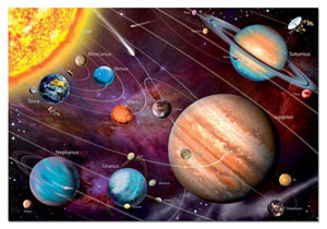 Solar System, Neon - Scratch and Dent Science Jigsaw Puzzle By Educa