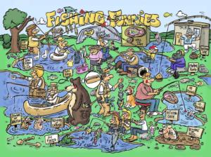 Fishing Funnies Fishing Jigsaw Puzzle By Goodway Puzzles