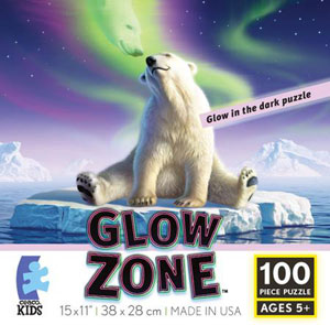 Arctic Kiss (Glow Zone) - Scratch and Dent Bear Children's Puzzles By Ceaco