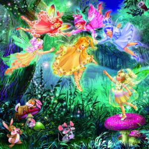 Fairy Ring Of Six (Glitter) Fairy Children's Puzzles By Ceaco