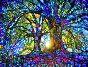 Worship of Trees Contemporary & Modern Art Jigsaw Puzzle By Goodway Puzzles