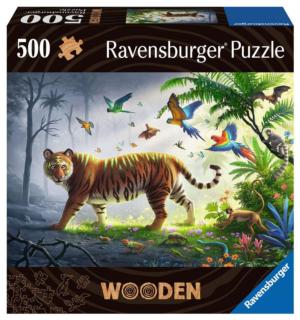 Tiger Big Cats Wooden Jigsaw Puzzle By Ravensburger