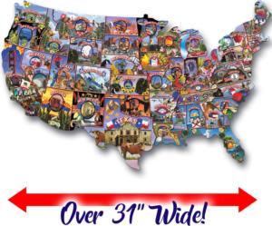 American Vintage Postcard Jigsaw Puzzle United States Jigsaw Puzzle By TDC Games