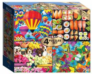 Roseart 4 In 1(1000Pc, 750Pc, 500Pc X 2) With Poster Food and Drink Multi-Pack By RoseArt