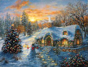 Christmas Cottage Christmas Jigsaw Puzzle By SunsOut