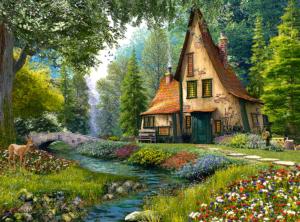 Toadstool Cottage Cabin & Cottage Jigsaw Puzzle By Castorland
