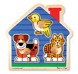 House Pets Jumbo Knob Animals Chunky / Peg Puzzle By Melissa and Doug