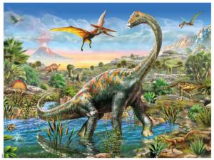 Prehistoria - Brachiosaurus Dinosaurs Large Piece By Ceaco