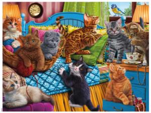 Paws Gone Wild - Cute Kittens Around the House Jigsaw Puzzle By Ceaco