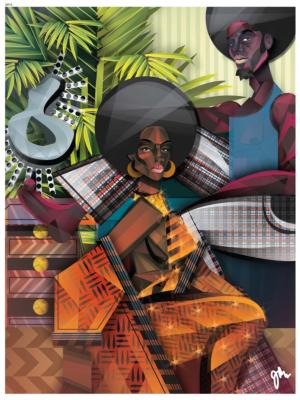 Jaleel Campbell - Just A Touch Contemporary & Modern Art Jigsaw Puzzle By Ceaco