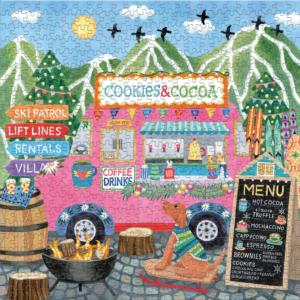 Food Trucks - Festive Food Truck Food and Drink Jigsaw Puzzle By Ceaco