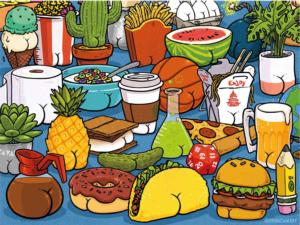 Butts on Things - Butts on Things Food and Drink Jigsaw Puzzle By Ceaco