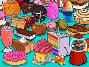 Brian Cook Butts on Things - Sweet Cheeks Dessert & Sweets Jigsaw Puzzle By Ceaco