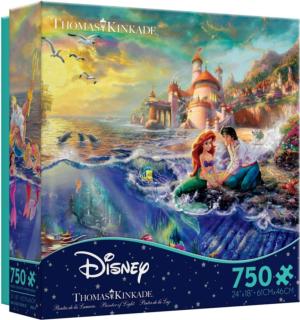 Thomas Kinkade Disney Dreams - The Little Mermaid Celebration of Love Disney Princess Jigsaw Puzzle By Ceaco