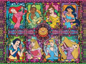 Silver: Stained Glass Princess Disney Princess Jigsaw Puzzle By Buffalo Games