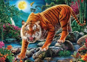 Wild Night Tiger Big Cats Jigsaw Puzzle By Ceaco
