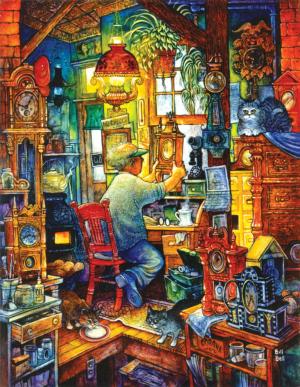 the Clockmaker Nostalgic / Retro Jigsaw Puzzle By SunsOut
