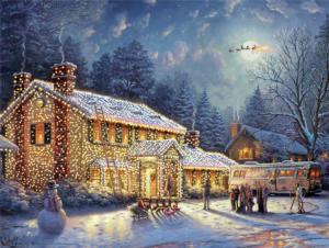 National Lampoon's Christmas Vacation (Thomas Kinkade Holiday Movies) - Scratch and Dent Christmas Large Piece By Ceaco