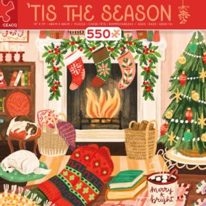 Christmas Cozy Vibes 'Tis the Season Holiday Americana Jigsaw Puzzle By Ceaco