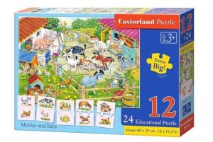 Mother and Baby Farm Animal Children's Puzzles By Castorland