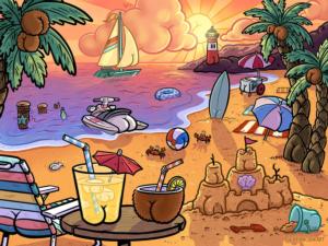 Butts on Things - Sun's Out Beach & Ocean Jigsaw Puzzle By Ceaco