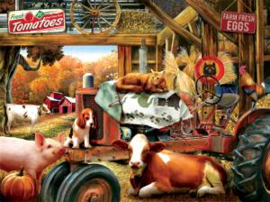 Barnhouse Meeting Pig Jigsaw Puzzle By SunsOut