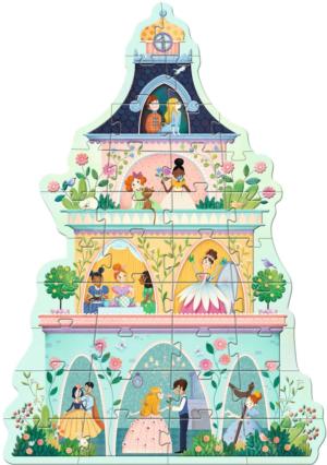 Princess Tower Giant Floor Puzzle Princess Children's Puzzles By Djeco