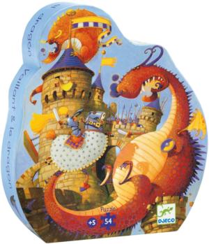 Vaillant And The Dragon Dragon Children's Puzzles By Djeco