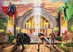 DC Comics Hall of Justice Superheroes Jigsaw Puzzle By Ceaco