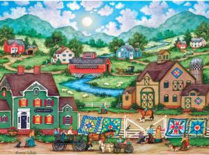 Hope's Quilts Folk Art Jigsaw Puzzle By MasterPieces