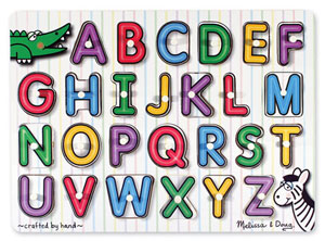 See-Inside Alphabet Alphabet & Numbers Chunky / Peg Puzzle By Melissa and Doug