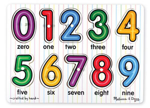 See-Inside Numbers Math Chunky / Peg Puzzle By Melissa and Doug