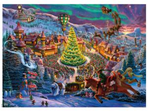 Santa's North Pole Zac Kinkade Classic Christmas Christmas Jigsaw Puzzle By Ceaco