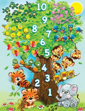 Counting Tree Children's Cartoon Children's Puzzles By Springbok