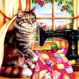 The Seamstress - Scratch and Dent Cats Jigsaw Puzzle By SunsOut