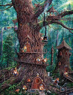 Forest Gnomes - Scratch and Dent Forest Large Piece By SunsOut
