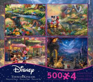 Thomas Kinkade Disney Dreams 4 in 1 500 Piece Multi-Pack Disney Multi-Pack By Ceaco